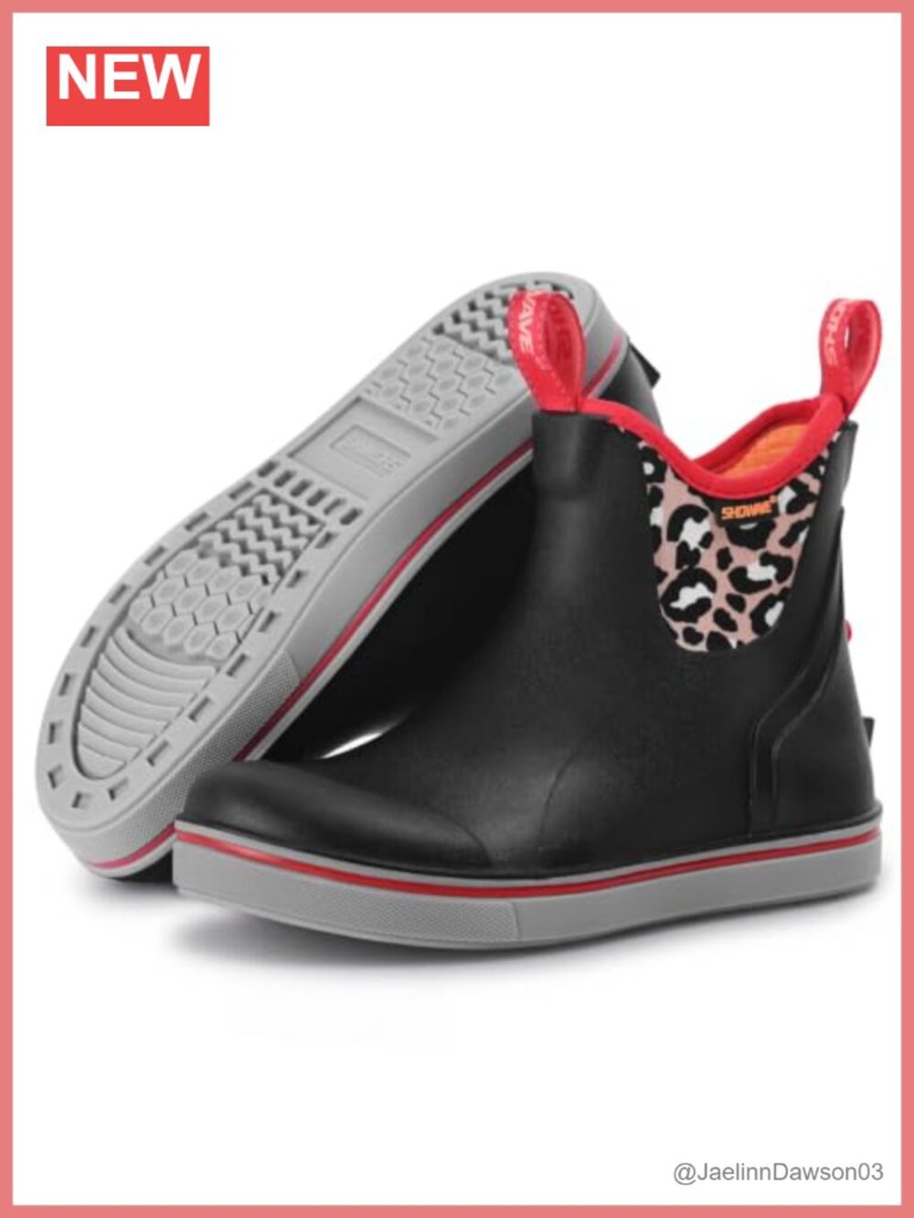 Waterproof Deck Boots Short Rain Boots Neoprene Rubber Ankle Garden